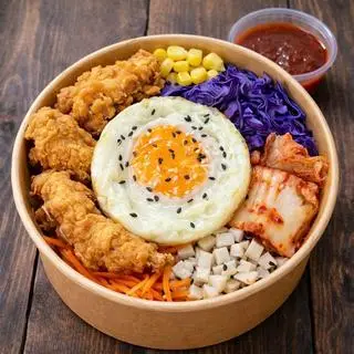 Hình ảnh Cơm Trộn Gà Sốt Hàn Chuẩn Vị