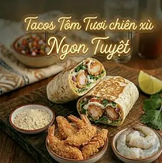 Hình ảnh TACOS PHÁP Size M TÔM TƯƠI CHIÊN GIÒN
