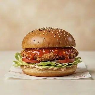 Hình ảnh Burger Gà Sweet chili - Kem hành