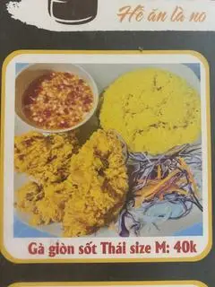 Hình ảnh Cơm gà giòn sốt thái sz M