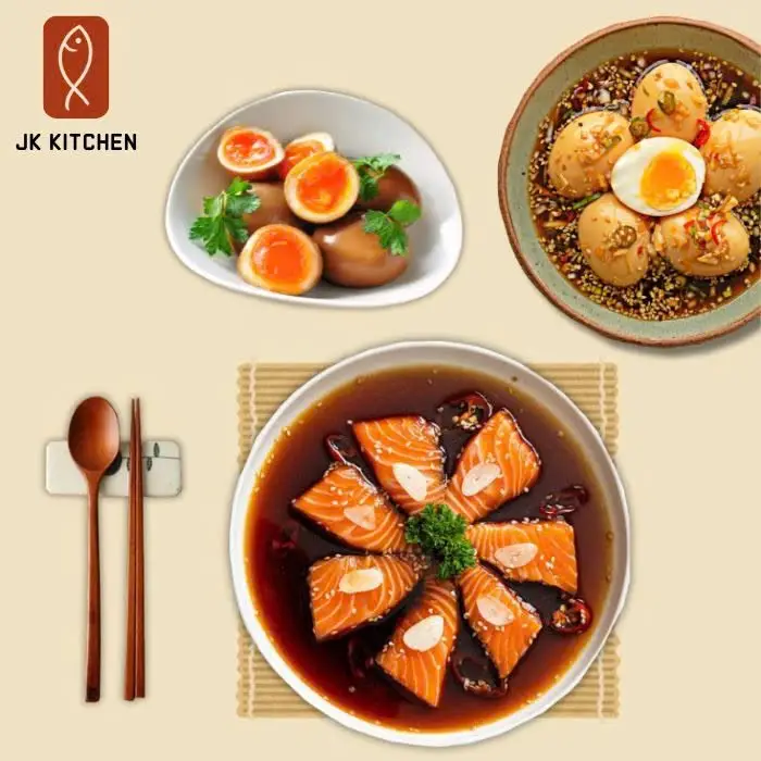 Hình ảnh 06. Salmon & Ajitama Zuke Gohan - Cơm Cá Hồi, Trứng Lòng Đào Ngâm Tương