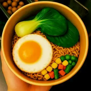 Hình ảnh mì trộn ốp la
