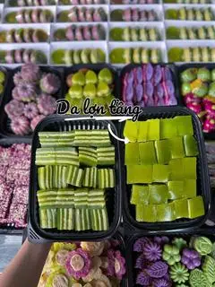 Hình ảnh Bánh Da Lợn Đậu Xanh 500gr Tặng Kèm Cốt Dừa 