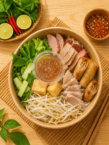 Hình ảnh Bún Mắm Nêm full topping