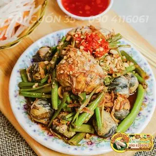 Hình ảnh Cút Lộn Xào Me + Rau muống