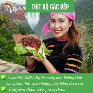 Hình ảnh THỊT BÒ GÁC BẾP TÂY BẮC 500GR Tặng Kèm Chẳm Chéo