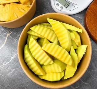 Hình ảnh xoài gọt sẵn