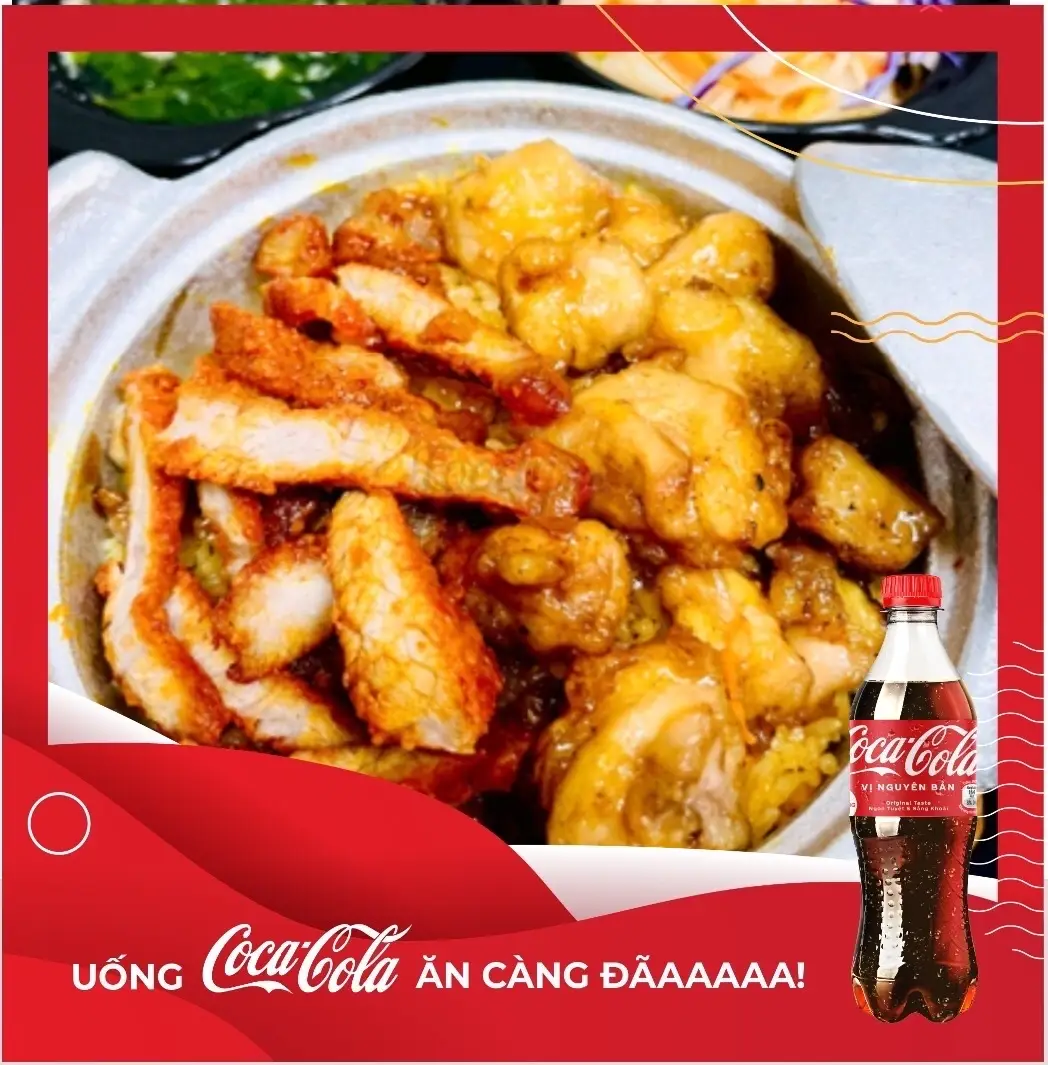 Hình ảnh 2 Xuất Gà Chua Ngọt , Heo Xíu + Tặng 2 coca