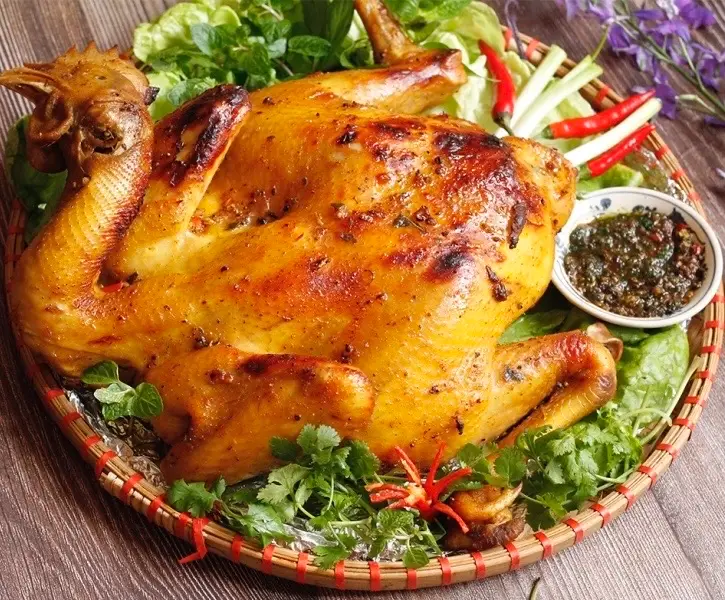 Hình ảnh gà nướng nguyên con tê cay