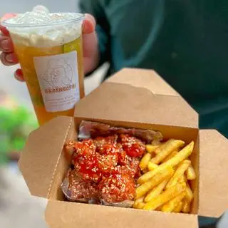 Hình ảnh Combo Box F2 - Gà Xốt Cho 1 Người Kèm Trà Quất/Chanh