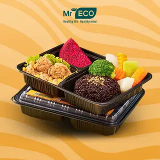 Hình ảnh Cơm gạo lứt lườn gà viên sốt ngô nấm