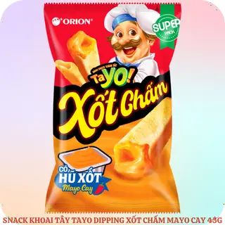 Hình ảnh Bánh snack khoai tây TAYO xốt chấm có hũ xốt mayo cay gói 45g - 1 GÓI