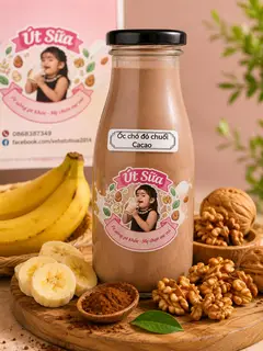 Hình ảnh Sữa hạt Óc chó đỏ - Chuối - Cacao