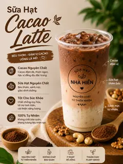 Hình ảnh sữa hạt cacao latte