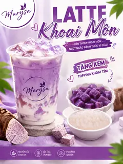 Hình ảnh Latte khoai môn