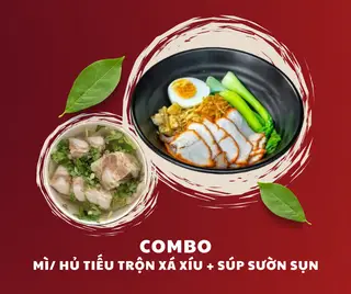Hình ảnh COMBO TRỘN XÁ XÍU + SÚP SƯỜN SỤN