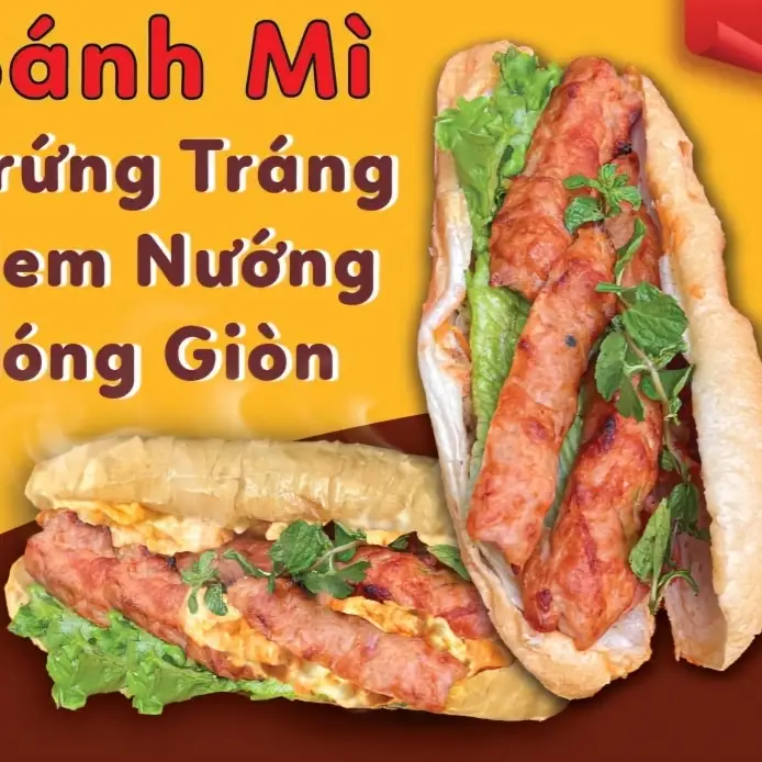 Hình ảnh Bánh mì trứng tráng nem nướng