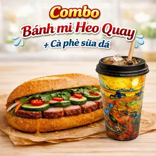 Hình ảnh Combo Bánh mì Heo quay + Cf sữa đá