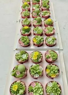 Hình ảnh Set 6 rau câu hoa