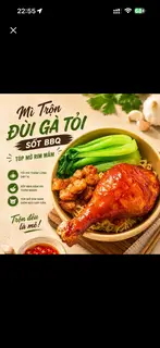 Hình ảnh MÌ TRỘN GÀ SỐT MẮM TỎI