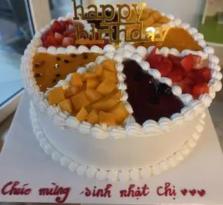 Hình ảnh bánh kem mix trái cây sz 18
