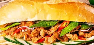 Hình ảnh Bánh mì chả cá sợi + coca 390ml