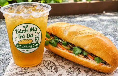 Hình ảnh Bánh mì - trà đá