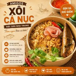 Hình ảnh Xôi đặc sản Nha Trang: cá nục kho 
