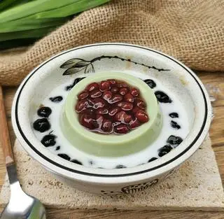 Hình ảnh H4 Tàu hũ Matcha đậu đỏ cốt dừa