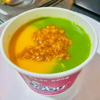 Hình ảnh Cháo cá hồi sốt gấc