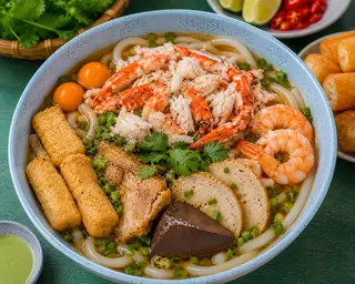 Hình ảnh Bánh canh thịt ghẹ full topping