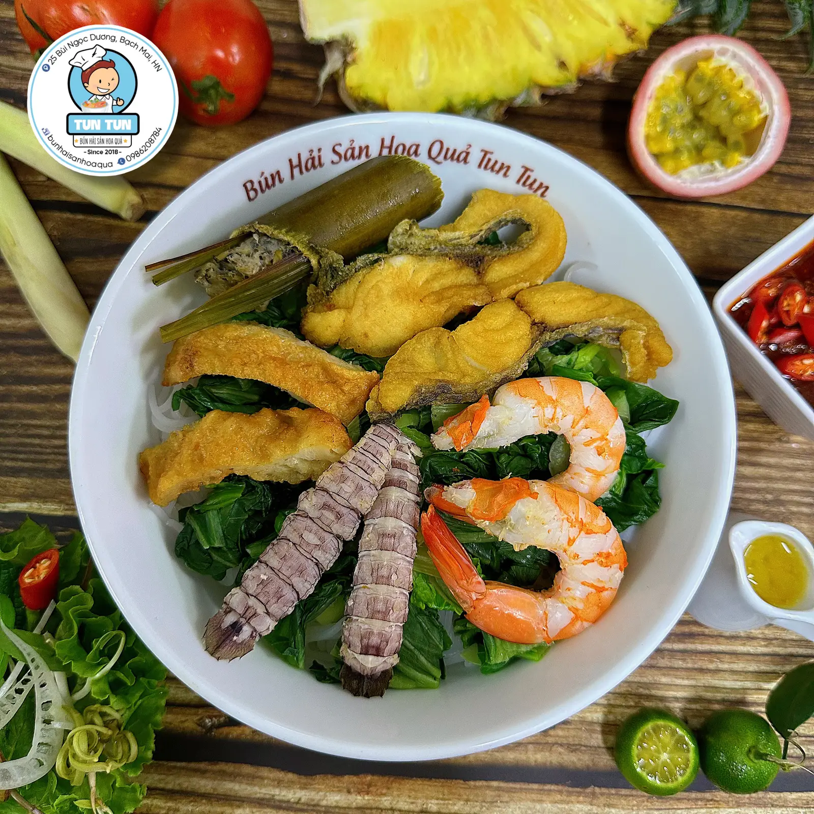 Hình ảnh Bún Hải Sản Hoa Quả Size XL (Cỡ Đại)