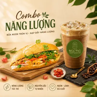 Hình ảnh 1 bánh mì full topping - 1 coffee