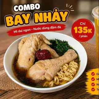 Hình ảnh Combo Bay Nhảy: Mì Đùi+Cánh gà tần+ Đồ uống