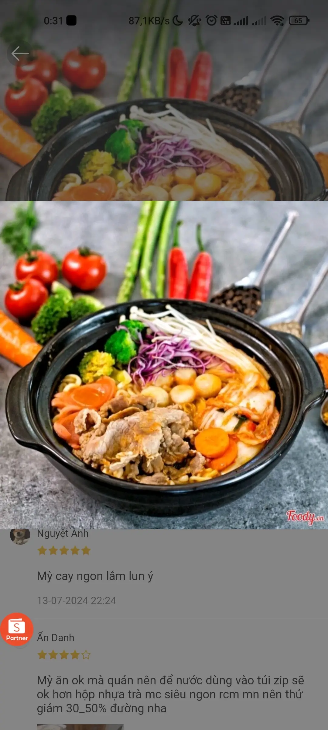 Hình ảnh Mì Cay Kim Chi- Bò-Sườn sụn