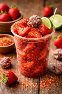 Hình ảnh Dâu tây lắc xí muội chua cay siêu đã