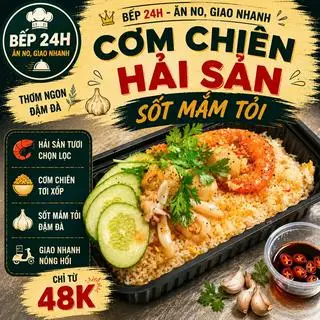 Hình ảnh Cơm chiên hải sản sốt mắm tỏi
