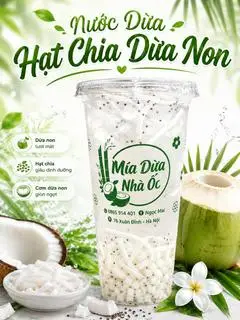 Hình ảnh Nước Dừa Hạt Chia ( 500ml) 