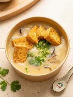 Hình ảnh Cháo nấm Ying -Yang 