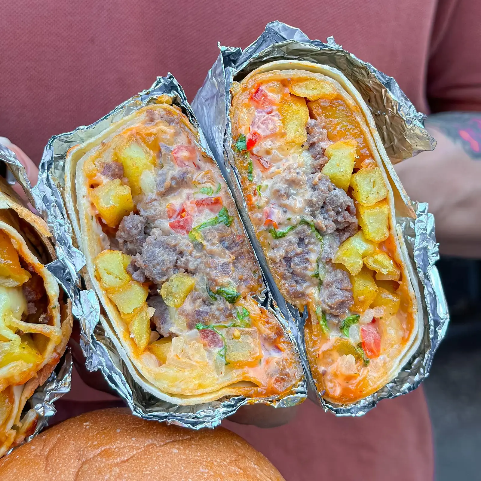 Hình ảnh Tacos bò + gà xù
