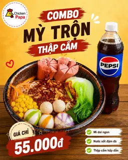 Hình ảnh Combo ăn ngon - mì trộn thập cẩm - Pepsi