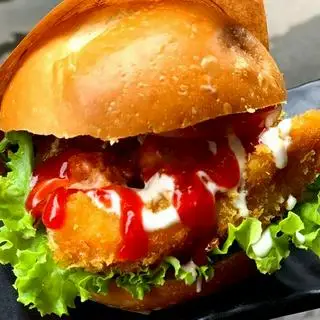 Hình ảnh Cheese hambuger gà cay Hàn Quốc