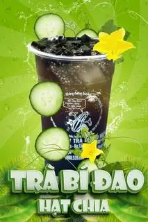 Hình ảnh  Trà bí đao hạt chia trân châu trắng