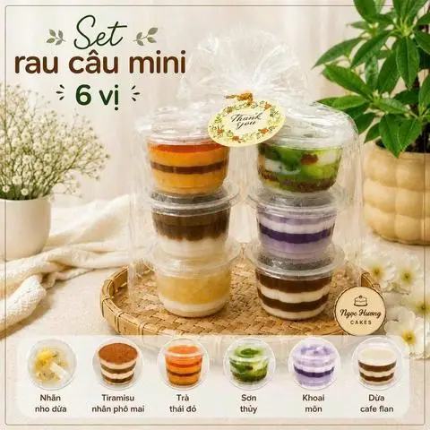 Hình ảnh Set 6 hộp rau câu mini 6 vị