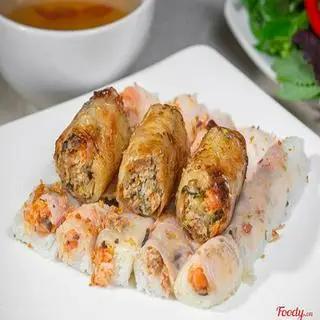 Hình ảnh Bánh cuốn nhân tôm nem tôm