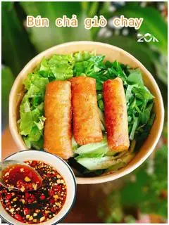 Hình ảnh Bún chả giò chay
