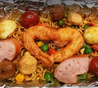 Hình ảnh mỳ trộn thập cẩm+ trà tắc 