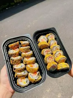Hình ảnh kimbap rong biển chiên giòn