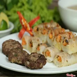Hình ảnh Bánh cuốn nhân tôm chả viên