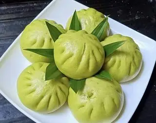 Hình ảnh bánh bao tươi trứng sữa thái